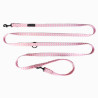 Smycz przepinana dla psa "Pink chevron" | FluffyWalk