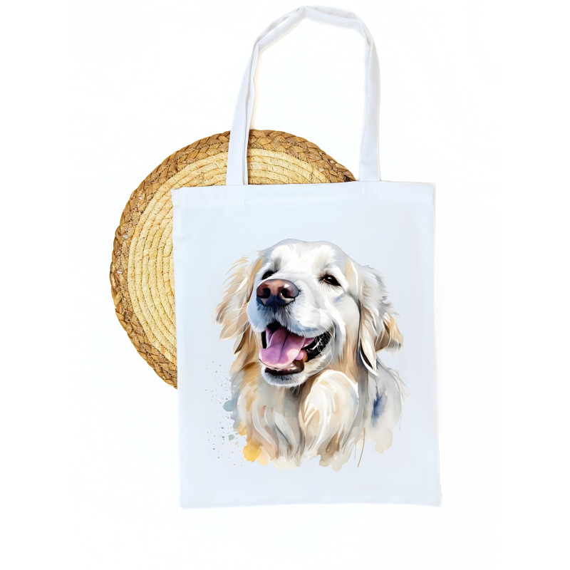 Torba na zakupy, A4 z Golden Retrieverem